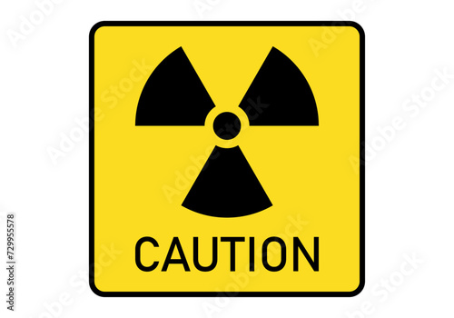 Icono de cartel de advertencia por radiación.