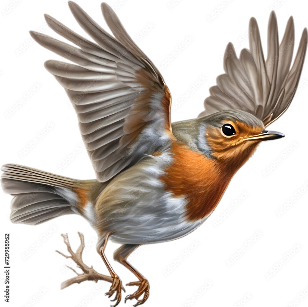 Robin bird, Close-up colored-pencil sketch of European Robin, Erithacus rubecula. Robin bird, Close-up colored-pencil sketch of European Robin, Erithacus rubecula.