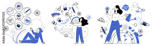 Business modeling vector illustration. A well-crafted business model is compass guiding projects through labyrinth financial analysis Planning is anchor securing ship business in unpredictable water