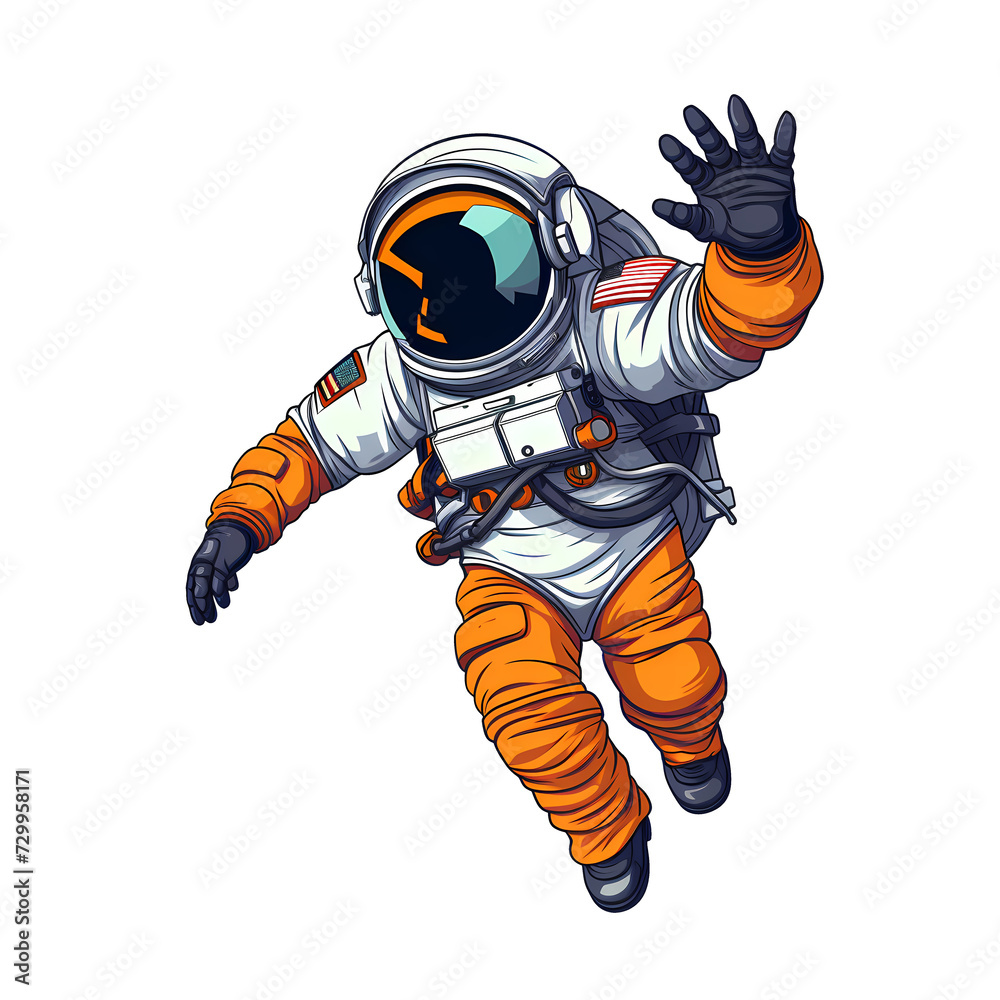 Obraz premium astronaut art illustrations for stickers, tshirt design, poster etc