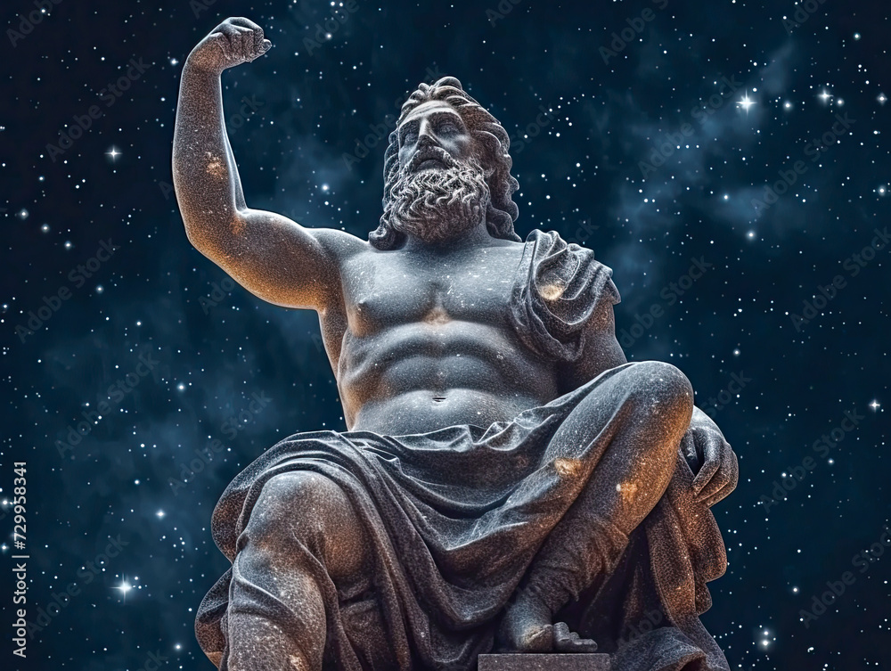 Statue des Gottes Zeus, Generative AI Statue des Gottes Zeus, Generative AI