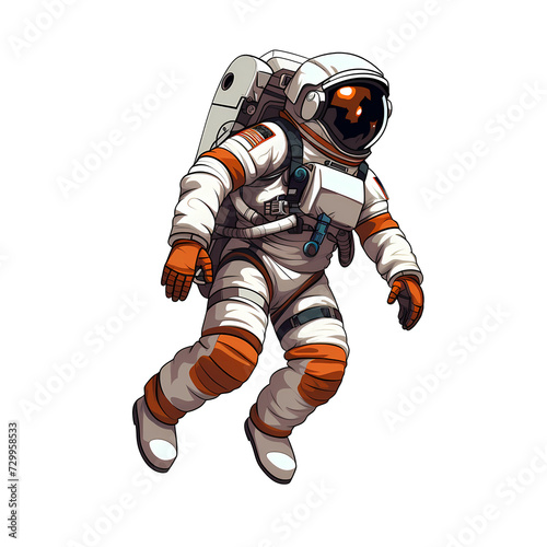 astronaut art illustrations for stickers, tshirt design, poster etc