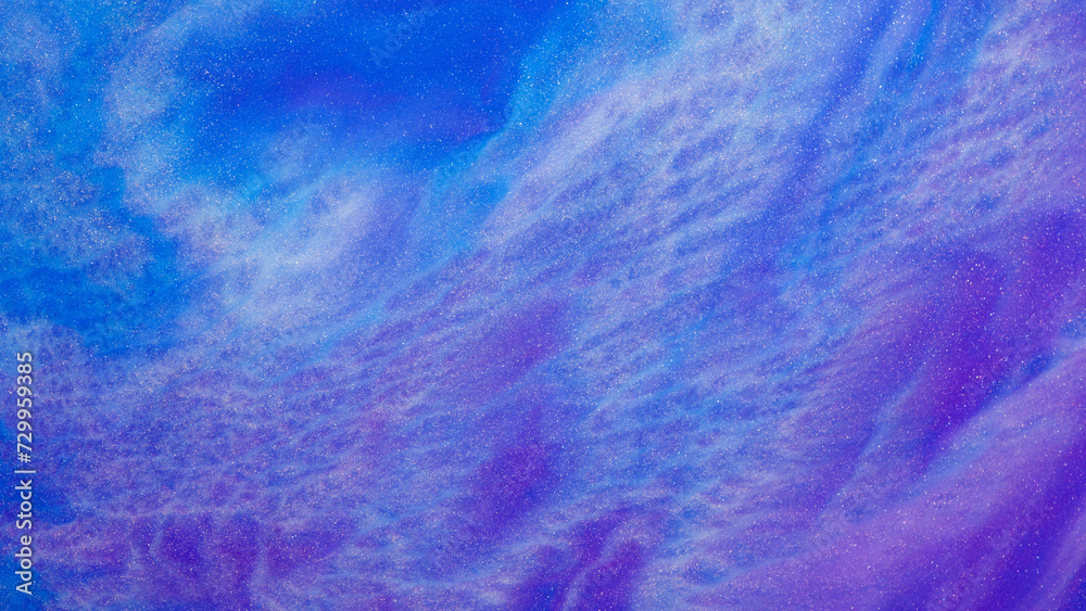 Obraz premium Liquid Blue And Purple Paint