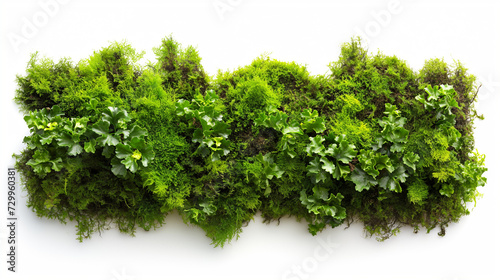 Group of Green Plants Growing on Top of a White Wall