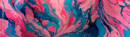 Abstract background painting pink and blue, generative art, biomorphic