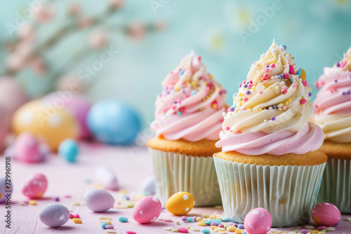  easter cupcakes background