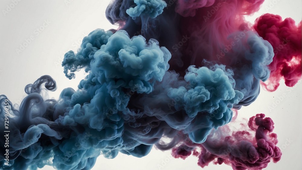 Fototapeta premium colored smoke isolated on white background