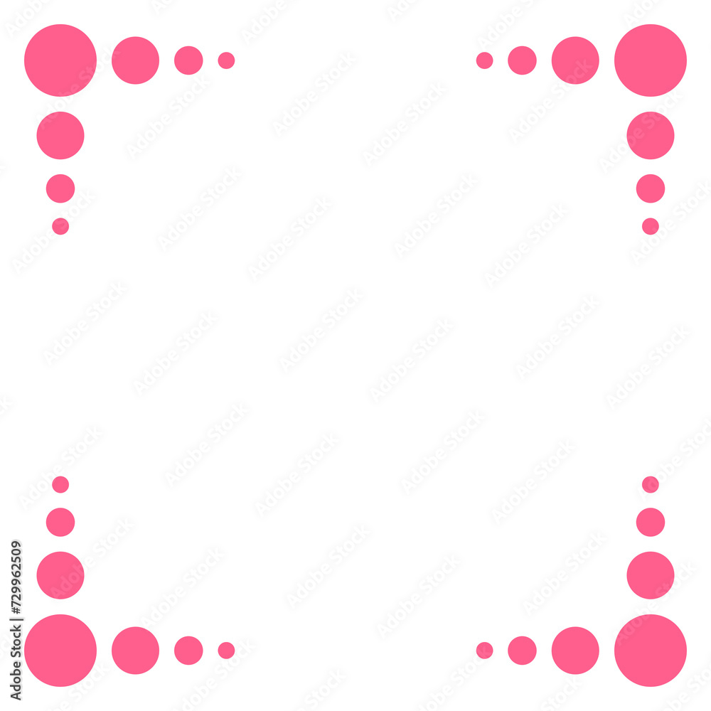 pink frame and circle element
