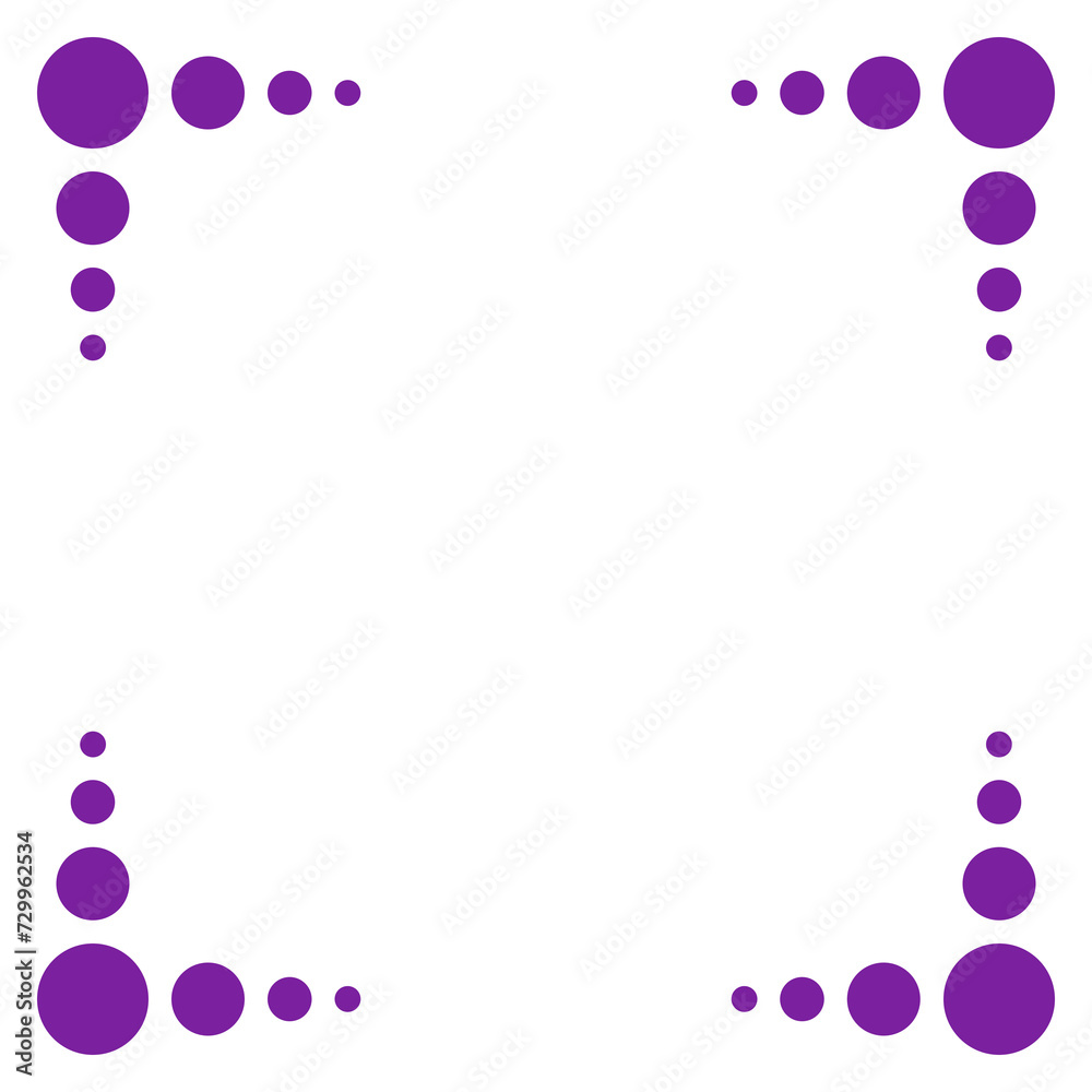 purple frame and circle element