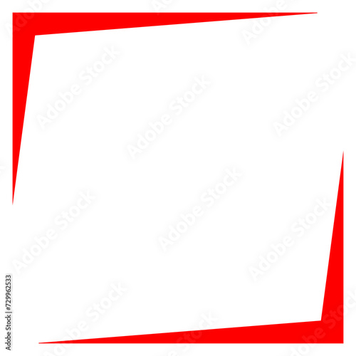 red corner frame element