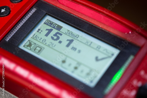 electrical installation tester, testing device for professional application in electrician handicraft to measure and examine safety provisions in recurring intervals