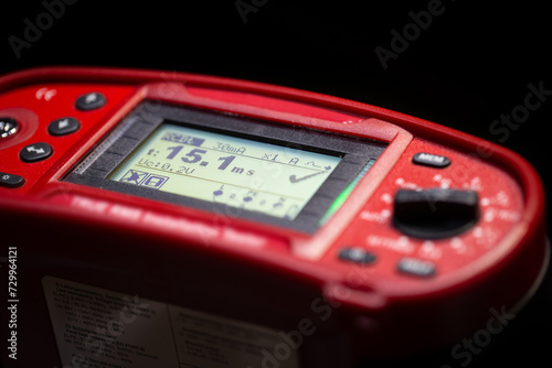 electrical installation tester, testing device for professional application in electrician handicraft to measure and examine safety provisions in recurring intervals
