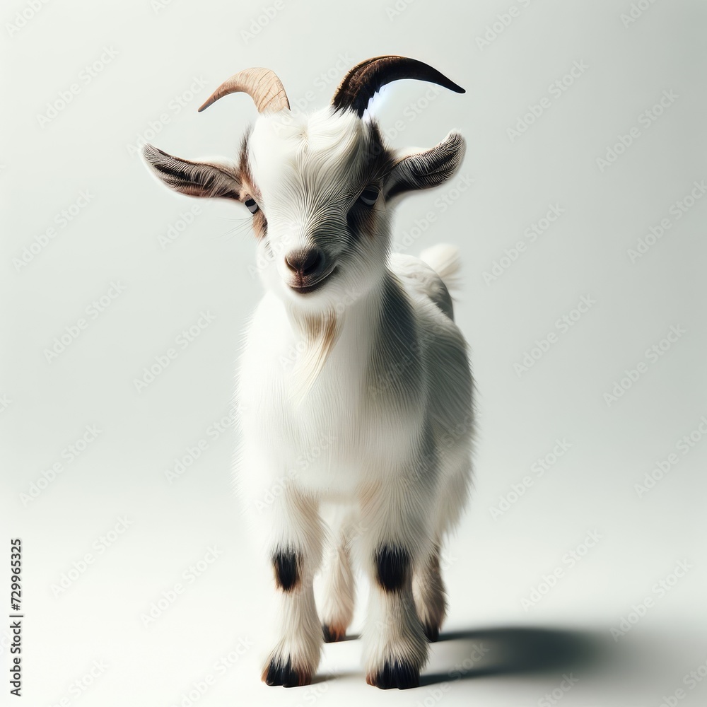 goat on white background