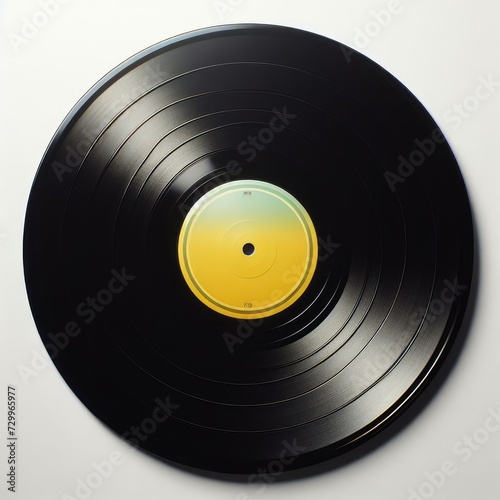 vinyl record on white