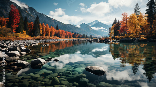 a_serene_mountain_lake_surrounded_by_colorful_autumn © slonlinebro