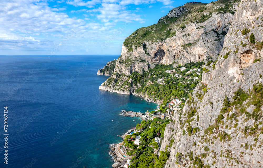 Marina Piccola, Island Capri, Gulf of Naples, Italy, Europe.