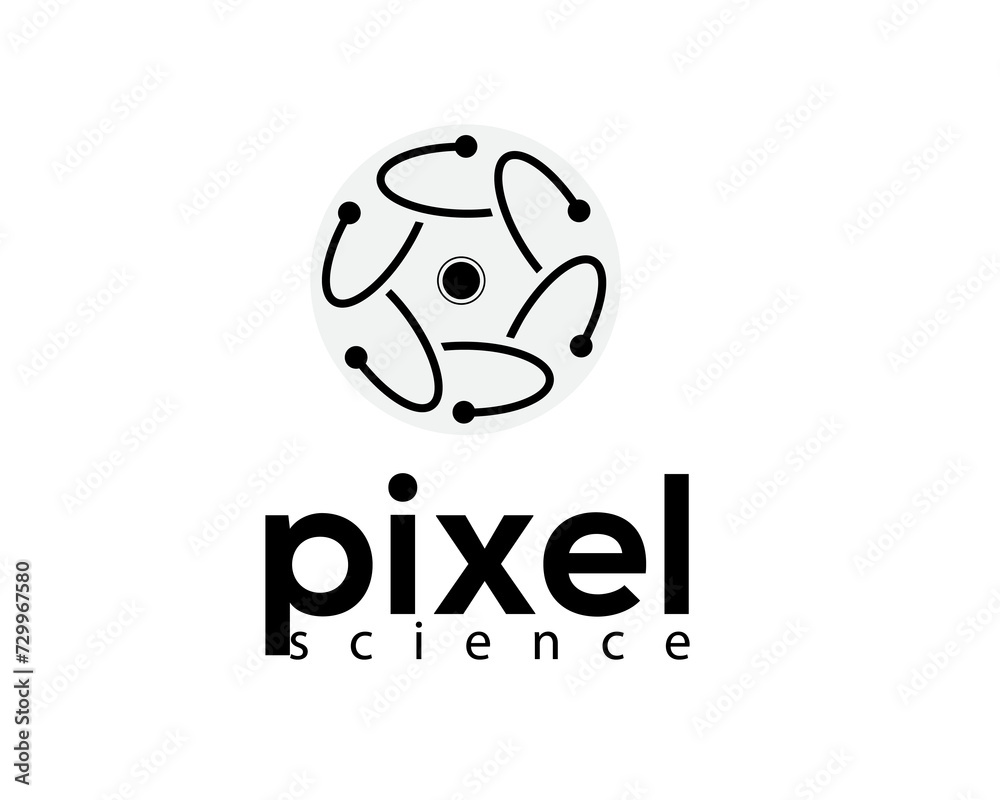 creative pixel logo design template