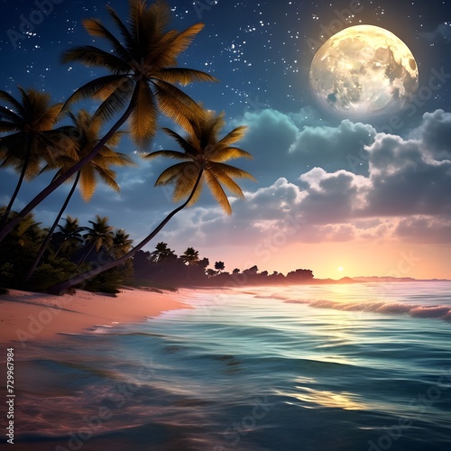 sunset over the sea