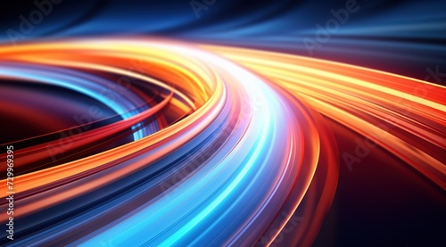 abstract colorful high-speed light trails background  motion effect  neon fastest glowing light  empty space scene  cyber futuristic sci-fi background