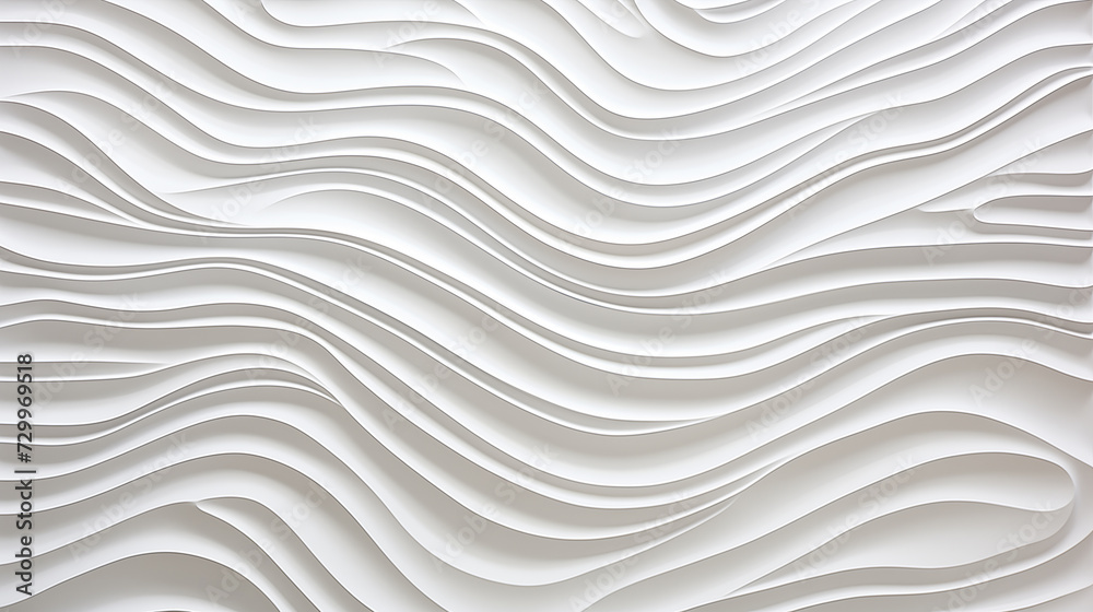 Delicate plaster wave pattern. Elegant stucco wall decor metallic texture abstract background design. Modern sophisticated vintage. Baroque architectural backdrop textured wallpaper