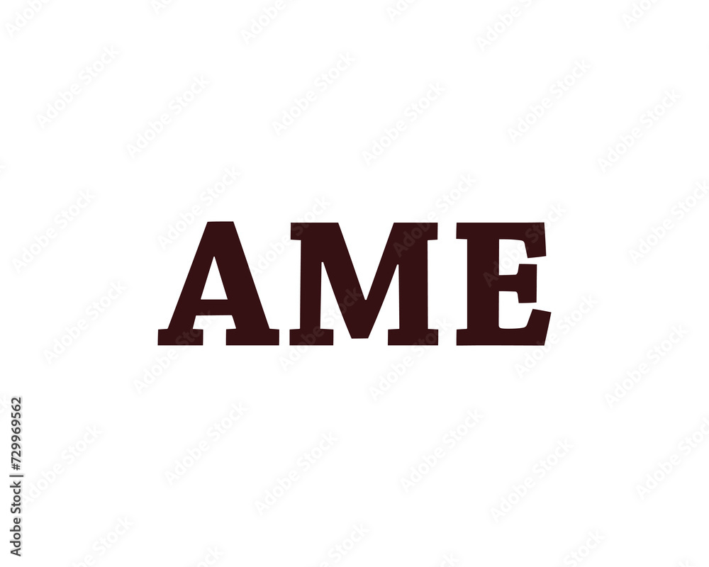 AME logo design vector template AME logo design vector template