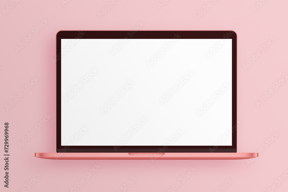 Notebook LCD monitor personal computer isolated template mono block ...
