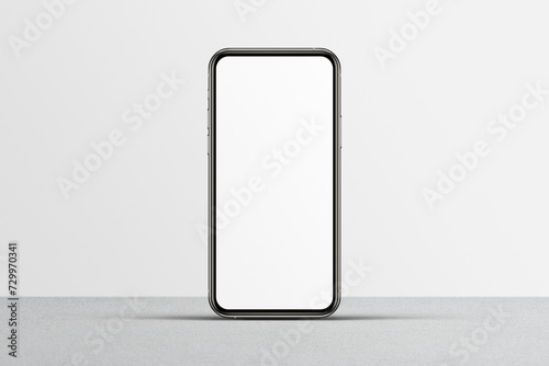 Smart phone LCD monitor personal computer isolated app template. Blank telephone screen mockup frame display to showcase website design project or application.