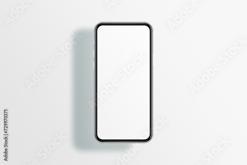 Smart phone LCD monitor personal computer isolated app template. Blank telephone screen mockup frame display to showcase website design project or application.