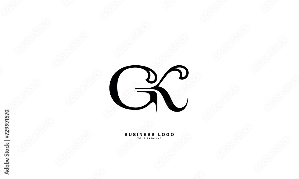 GK, KG, G, K, Abstract Letters Logo mONOGRAM GK, KG, G, K, Abstract Letters Logo mONOGRAM