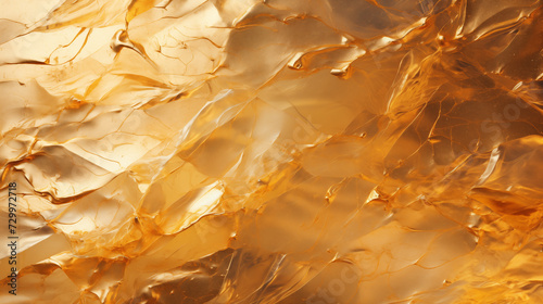 Shimmering golden mineral amber pattern. Geological yellow crystal structure. Shimmering gold metallic texture abstract background design. Jewellery natural backdrop wallpaper patterned