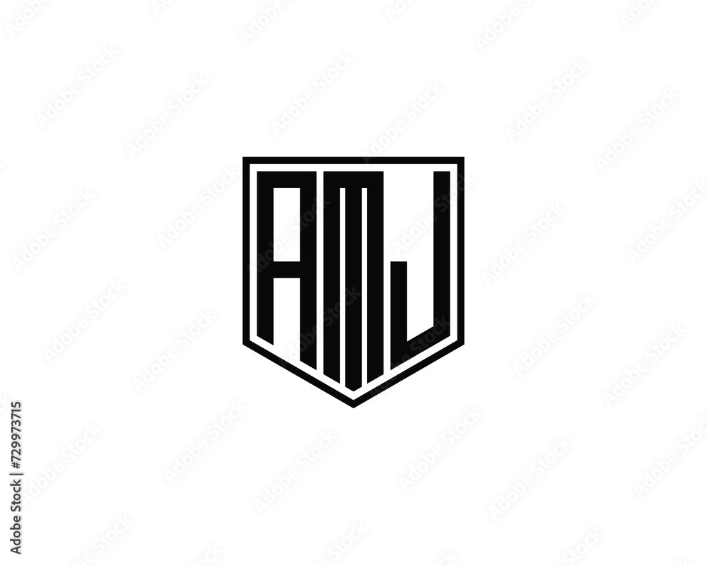 AMJ Logo design vector template