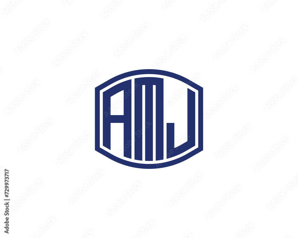 AMJ Logo design vector template