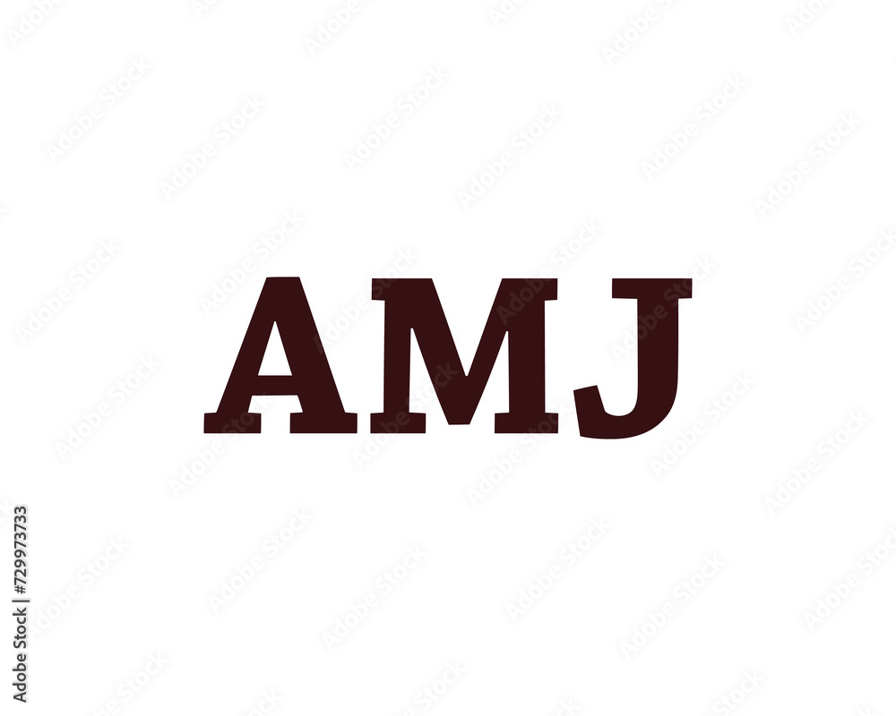 AMJ Logo design vector template