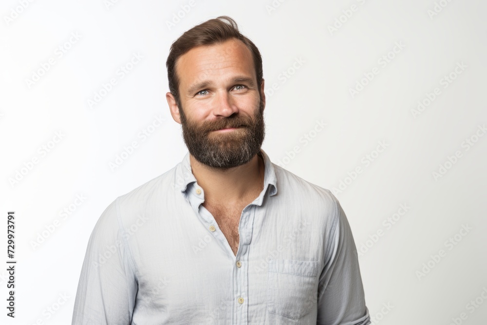 Portrait of a handsome bearded man with a beard in a shirt Portrait of a handsome bearded man with a beard in a shirt