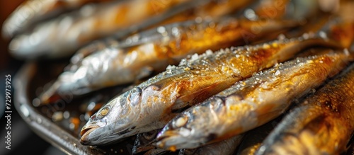 Fish smoked in the form of sprats.
