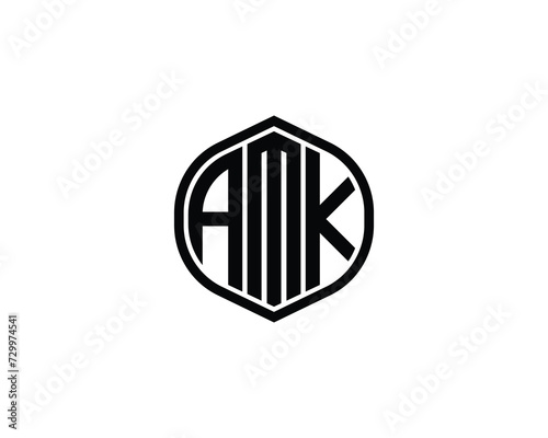 AMK logo design vector template photo