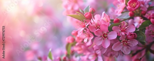 pink flowers background © Ahmad