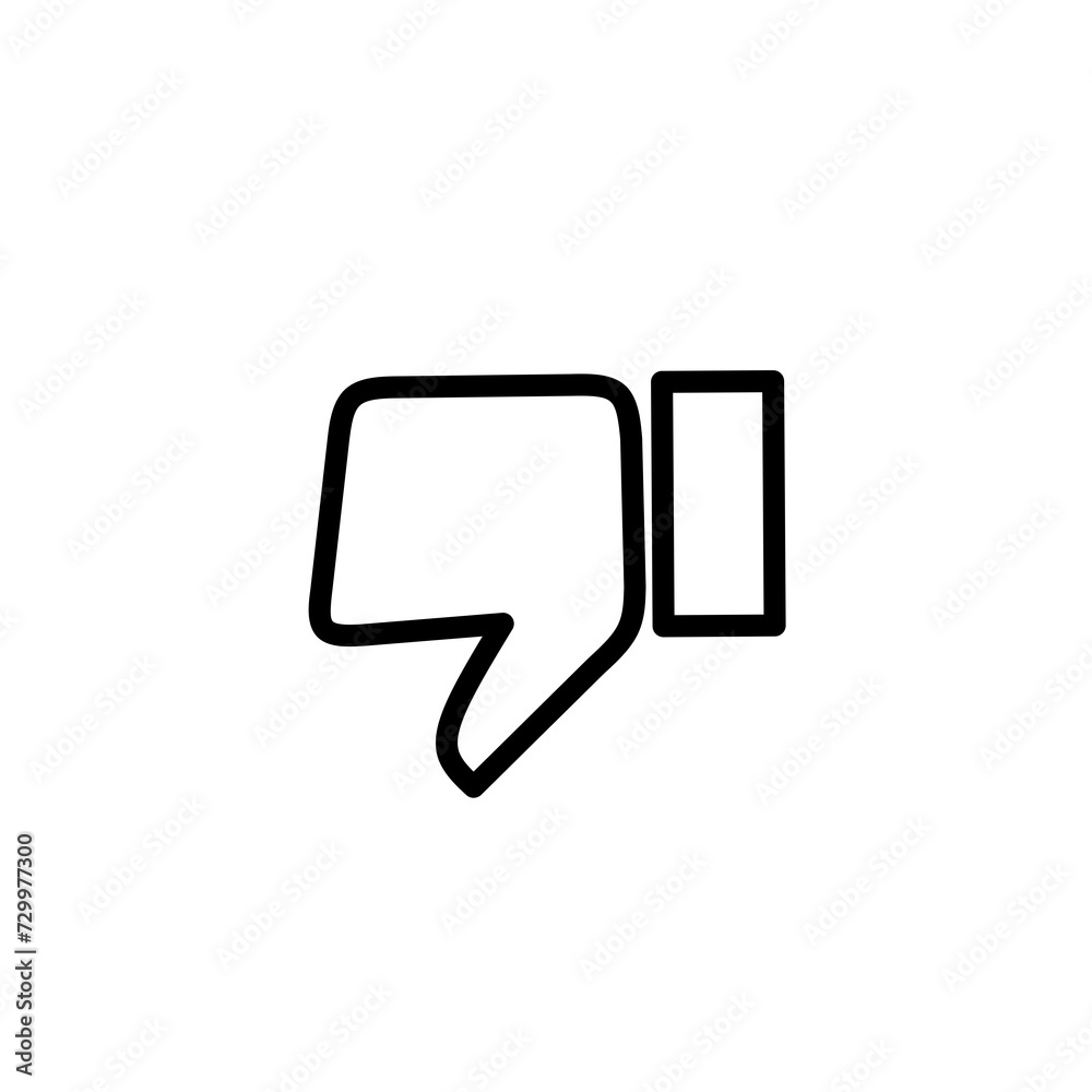 Dislike tumb icon illustration Dislike tumb icon illustration