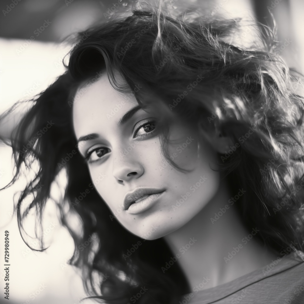 Naklejka premium Soulful Eyes in Monochrome