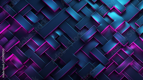 Pink glowing geometric futuristic metal pattern. Modern metallic texture abstract background design. Eye-catching digital theme. Retrofuturism backdrop textured wallpaper patterned