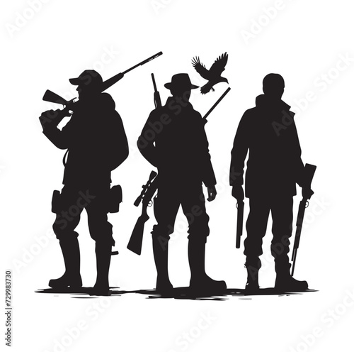 Hunting Man Silhouette vector silhouette photo