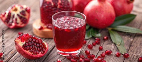 Pomegranate juice, rich in antioxidants and health benefits, is a popular refreshing choice.