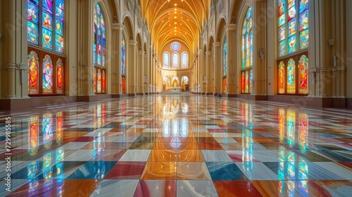 Photo of church interior design