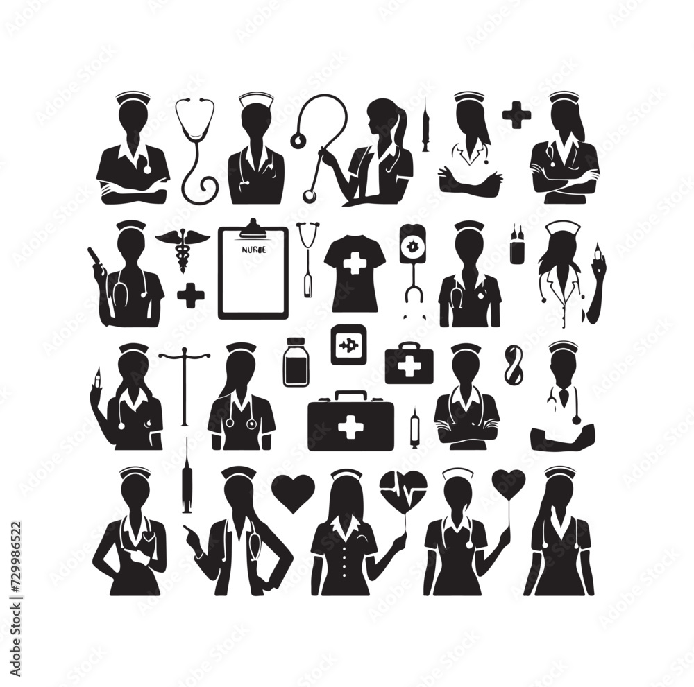 Nurse icon element vector Nurse icon element vector