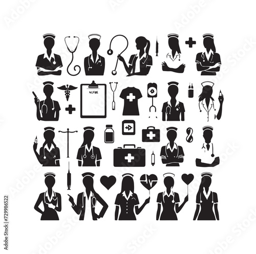 Nurse icon element vector