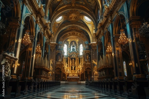 Photo of church interior design