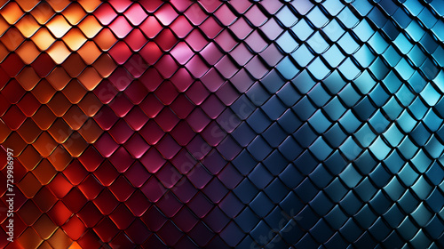 Rainbow mermaid scales metal pattern. Enchanting mesmerizing fashion textile scaly metallic texture abstract background design. Fantasy aquatic theme backdrop textured wallpaper patterned