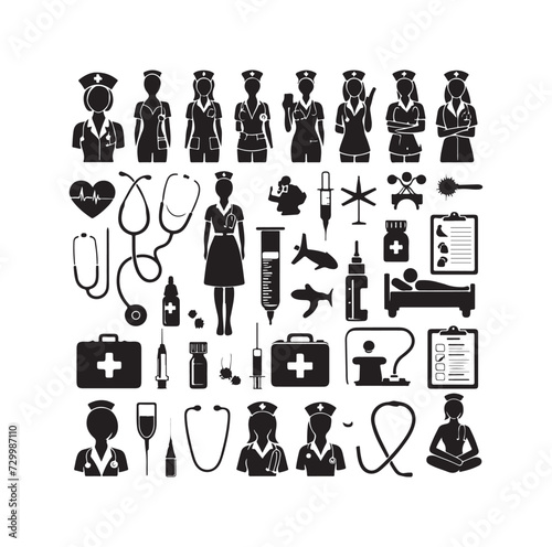 Nurse icon element vector