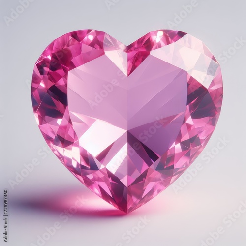 crystal heart with diamonds 