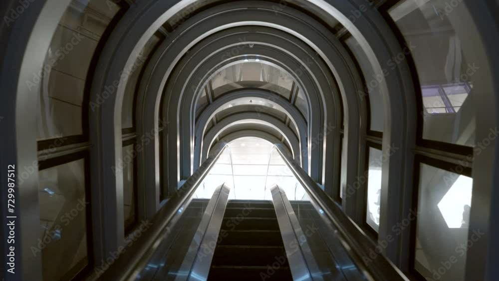 Modern escalators hyperlapse in Osaka, Japan. Modern escalators hyperlapse in Osaka, Japan.